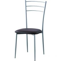 Dunkelbrauner Stuhl 41x48x92 cm Metall-PVC