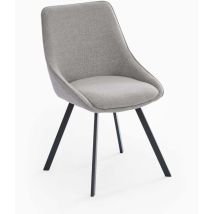 Stuhl Drehbar Für Esszimmer Modernes Design Aus Stoff Navya - Hellgrau