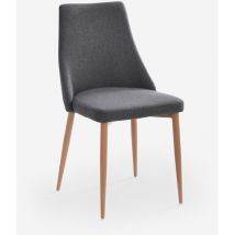 Stuhl Gepolstert Modern Aus Stoff Für Esszimmer Und Küche Sirka - Dunkel Grau