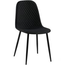 CLP Esszimmerstuhl Giverny – schwarzer Metallrahmen – Rückenlehnenhöhe 41 cm – elegantes Design für moderne Esszimmer