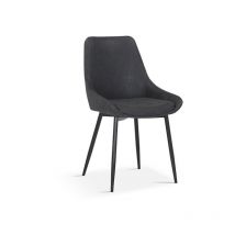 Meublorama - Stuhl micra pu Dunkelgrau, Maße: H86 x B49 x T61 cm, ideal für ein prestigeträchtiges Wohnzimmer