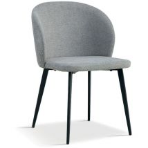 Stuhl mit Stoffbezug für das Esszimmer in hellgrau. Kollektion HARDIN.
