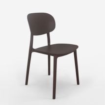 Stuhl Modernes Design Polypropylen Küche Esszimmer Außenbereich Nantes - Braun
