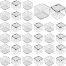 Stuhlbeinkappen, Silikon-Stuhlsocken, Tisch- und Hockerbeine für 25 mm Quadratfuß (32 Stück)