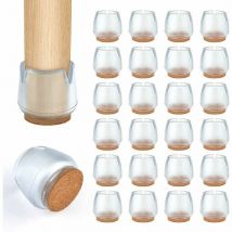 Stuhlpolster, 24-teilige Stuhlkappe, rutschfeste und kratzfeste Möbelbeinabdeckung, Stuhlpolster mit Filz, stummes Stuhlbein, Stuhlbeinabdeckung