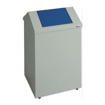 Bac pour laine de nettoyage H570xl330xP310 mm boîtier gris clair, ral 7035/clapet bleu gentiane, ral 5010 tôle en acier