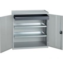 Werkzeug-/Beistellschrank H1000xB1000xT500 mm 1Schubl.,2Bd. lichtgrau/lichtgrau