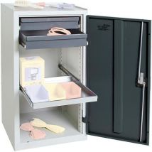 Werkzeug-/Beistellschrank H1000xB500xT500 mm 2Schubl.,1Bd. lichtgrau/lichtgrau
