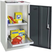 Werkzeug- und Materialschrank 3000, ral 7035/7016, 2 Wannen - Stumpf
