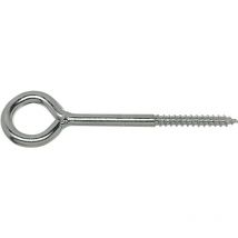 Sturmhakenöse Ringschraube mit Holzgewinde Wandhaken 4,0 x 20 mm verzinkt-blau