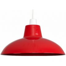 Minisun - Metal Easy Fit Ceiling Pendant Light Shade - Red - No Bulb