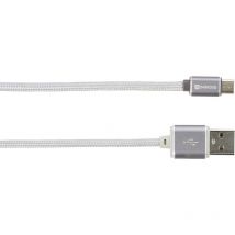 Skross - Usb-kabel Usb 2.0 Usb-a Stecker, Usb-micro-b Stecker 1.00 M Silber 2700240