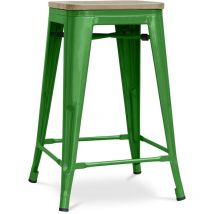 Privatefloor - Barhocker im Industriedesign - Holz & Stahl - 61cm - Stylix