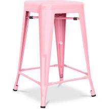 Industrial Design Bar Stool - Matte Steel - 60cm - Stylix