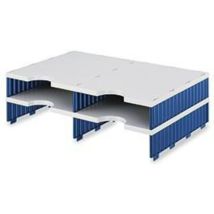 Dokumentenablage Doc Duo Aufbaueinheit 48,5 X 14 X 33,1 Cm (b X H X T) Polyl Grau/blau