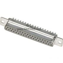 Embase SUB-D femelle 50 pôles Harting 09670504715 180 ° fût à souder 1 pc(s)