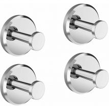 Eting - Suction Cup Hook Towel Holder Fixing, pvc Chrome (4 pieces)