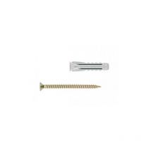 Cheville bz T4S+TP-PO quadruple expansion avec vis à bois 8x40 mm & 5x60 mm - Blister de 6 pièces