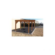 Kit Carport Bois Douglas Naturel Solide et Durable sans couverture. Dim. 3.20 m x 5.10 m. Livraison Gratuite fr
