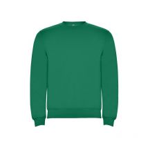 Roly - Sudadera en diseño clásico con cuello puños y cinturilla de punto canalé 1x1 clasica m Verde Kelly