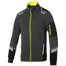 Sparco 02429GSGF Sudadera de trabajo con cremallera completa Alabama Technology Gris/Amarillo s