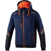 02414BMAF Sudadera de trabajo con capucha Tech Full Zip Colorado Blue xl - Sparco