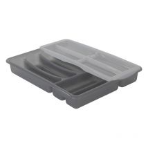 Range-couverts Rotho Basic 6 compartiments variable Anthracite