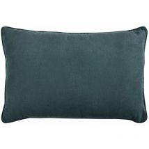 Sueden - Coussin en suédine gris carbone 60x40