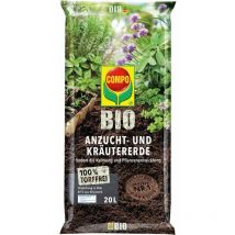 Compo - Suelo de cultivo y hierbas sin turba 20 l bio