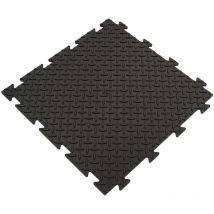 Artplast - Suelo exterior de caucho de 48,3x48,3 cm. Superficie 0,23m² Colección tenax – Negro - Negro