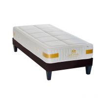 Ensemble suite imperiale 90x200 cm Matelas Mémoire de forme + Sommier Bois - Suite Etoilee