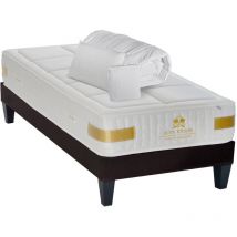 Pack Prêt à dormir suite imperiale 90x200 cm Matelas Mémoire de forme + Sommier + Accessoires - Suite Etoilee
