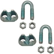 Sujetacables 'DIN-741 SJT01' de rosca M4 1/8' fabricados en acero galvanizado (2 unidades)