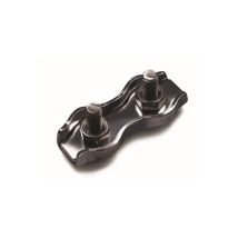 Sujetacable Plano Doble Inox – Diámetro máximo 5 mm – 20 Piezas – Acero inoxidable