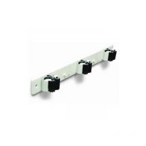 Cuelga Escobas Triple Con Rodillos Lacado Blanco - Brinox