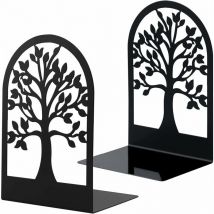 Ymyny - Sujetalibros de metal para libros, soporte antiarañazos para oficina, escuela y hogar, separadores de libros, archivadores de cd para