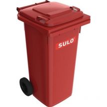 Müllgroßbehälter 120 l hdpe rot fahrbar, nach en 840