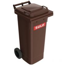 Müllgroßbehälter 80 l hdpe braun fahrbar, nach en 840