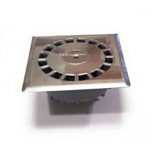 Tecnoagua - Sumidero pvc sifonico vertical estandar inoxidable t-88 i 15 x 15 cm / 165 x 165 x 50,5 mm / ø50 mm