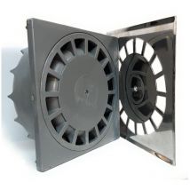 Hidrotecnoagua - Sumidero pvc sifonico vertical estandar inoxidable, t-88 i 10 x 10 cm / 117 x 117 x 44 mm / ø40 mm