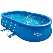 Summer Waves - Quick Up Pool Ovale 305x549x107 cm bleu Kit