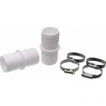 Schlauchverbinder Ø 32mm auf 38mm, 2 er Pack inkl. Schlauchklemmen 2x Tüllen 38/32 mm, + 4 Schellen