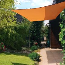 Sun Shade Sail Garden Patio Awning Canopy 98% uv Block Sunscreen Shelter Orange Square 5x5m
