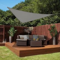 Sun Shade Sail Garden Patio Sunscreen Awning Canopy UV Protection Anthracite Triangle 3x3x3m