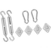 Prenfle - Jeffergarden Kit de Quincaillerie pour Voile D'ombrage, Kit de Fixation pour Auvent Pare-Soleil, Ensemble de Boucles D'installation pour