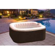 Spa Gonflable Carré 4 Places 157 X 67 Cm – 130 Micro-jets – Température Max 40 °c – Polyester Durable – Avec Filtre Et Tapis De Sol – Sunspa