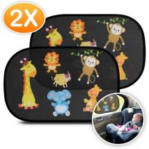 Sun visor car baby, sun visor car baby child side window General car sunshade, self-adhesive sun visor (for children with cute animal patterns) (2