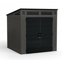 Abri de jardin anthracite 4 ,88m² + plancher - polyéthylène - 25mm modern - Suncast