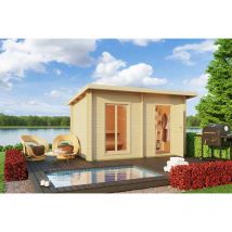 Lasita Maja - Sundborn-log Cabin, Wooden Garden Room, Timber Summerhouse, Home Office - L440 X W298.3 X H233.7 Cm
