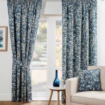 Sundour Aviary Light Filtering Curtains Blue 46x54"